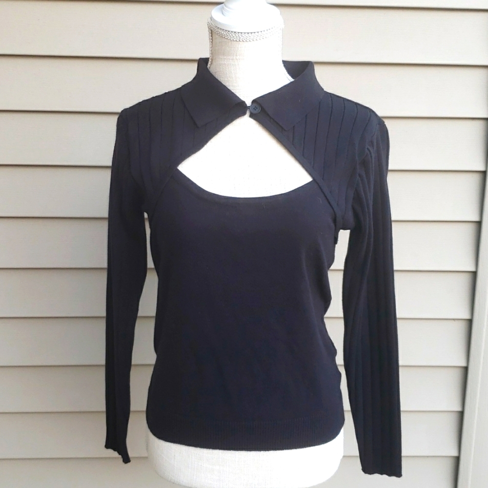 Black long sleeve sweater